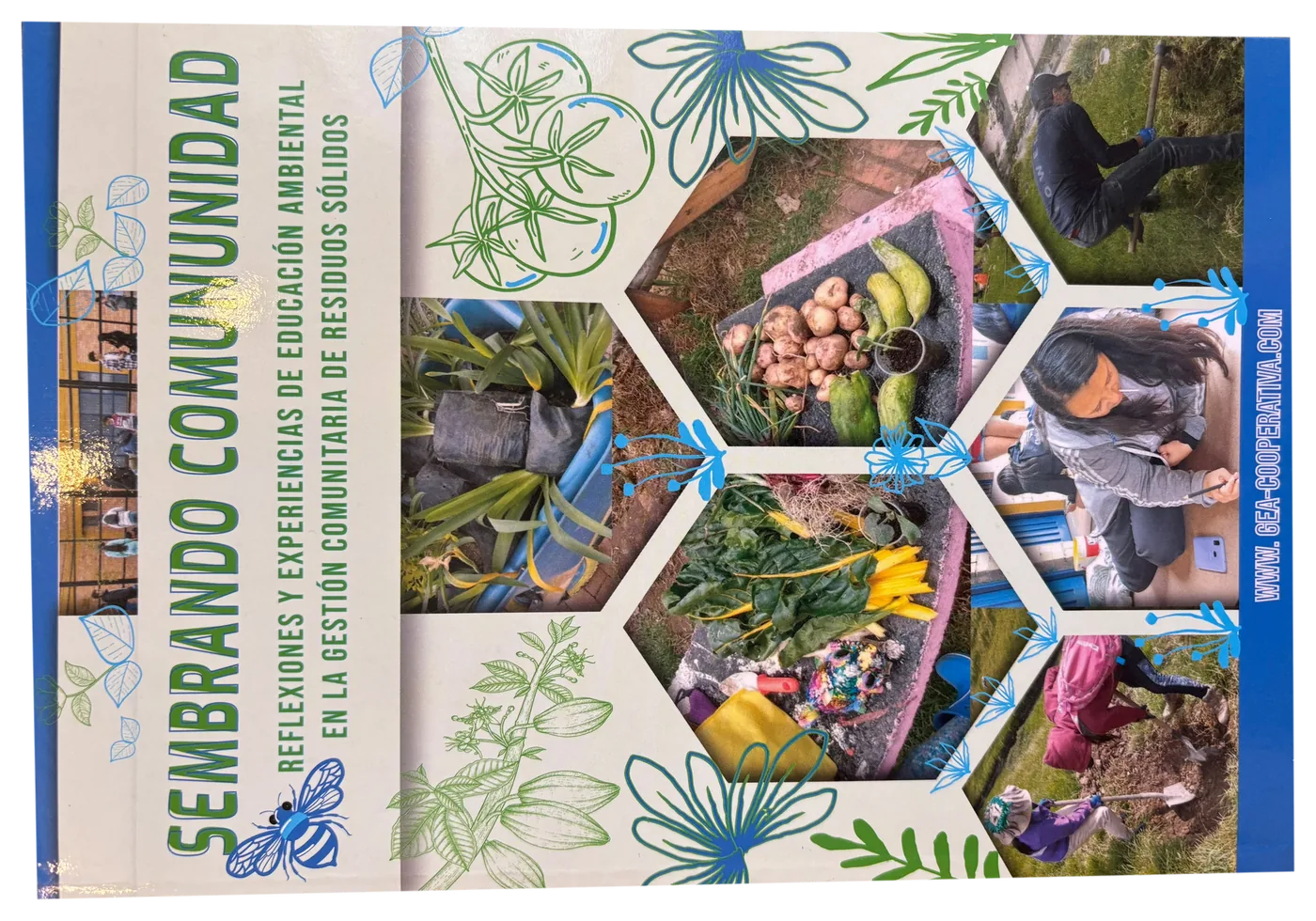 Libro con portada fotográfica en hexágonos